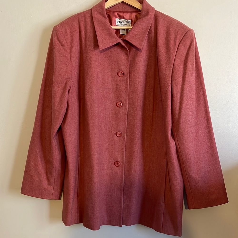 Pendleton Light Pink Virgin Wool Jacket - image 1